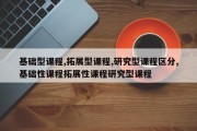 基础型课程,拓展型课程,研究型课程区分,基础性课程拓展性课程研究型课程