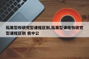拓展型和研究型课程区别,拓展型课程和研究型课程区别 我中公