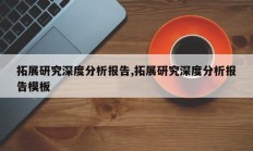 拓展研究深度分析报告,拓展研究深度分析报告模板